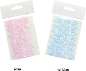 1,8m Babyfüße Band Bär Schnuller Baby Girlande hellblau o. rosa Geburt Taufe Deko, Farbe:rosa