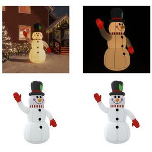 vidaXL Aufblasbarer Schneemann mit LEDs 120 cm - Aufblasbarer Schneemann - Aufblasbare Schneemänner - Aufblasbare Figur - Weihnachtsfigur Aufblasbar
