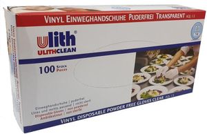Ulith unisex Einmalhandschuhe transparent Größe L 100 St.