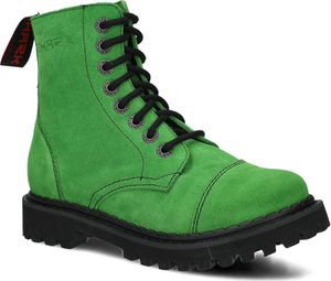 NAGABA Stiefel Damen Herren Springerstiefel 8-Loch - Leder - Grün - 41