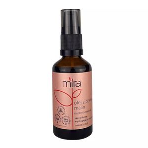 Mira Bio Himbeerkernöl, 50ml, kaltgepresst, ungefiltert. Schützt, pflegt und verjüngt Haut und Haar. Natürliche Quelle von Antioxidantien.