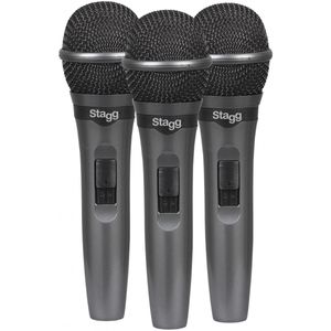 Stagg SDMP15-3, sada 3 dynamických mikrofónov