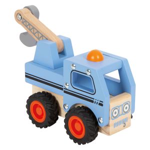 small foot Abschleppwagen aus  100%-em Holz, Spielauto mit beweglichem Ladekran, ab 18 Monaten, 12446