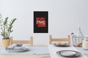 Wandtattoo Wandsticker Wandaufkleber New York - NYC - Schwarz 20x30 cm Selbstklebend und Repositionierbar