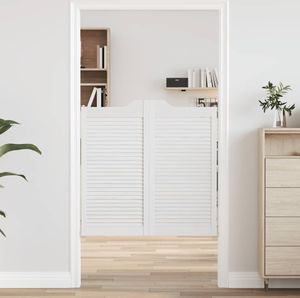 vidaXL Drzwi skrzydłowe z żaluzją 1 para białe 100x100 cm