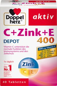 Doppelherz | C + Zink + E 400 | 40 Tabletten