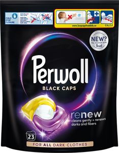 Perwoll Renew Black Waschmittelkapseln für Schwarzes - 23 Kapseln für schonende Pflege dunkler Textilien