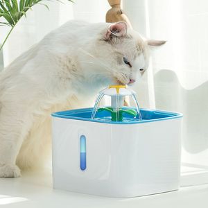 2.5L LED Automatischer Trinkbrunnen Trinknäpfe für Katzen Haustiere
