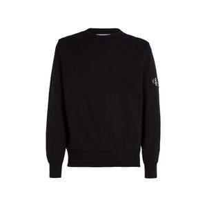 Calvin Klein Jeans Herren Monogramm-Ärmel-Abzeichen-Sweatshirt, Schwarz XL