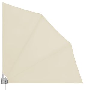 DEUBA® 2x Balkonfächer Sichtschutz 140x140cm Wetterfest UV-beständig Terrasse Seitenmarkise Sonnenschutz Trennwand Wandhalterung, Farbe:beige
