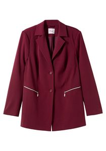 sheego Damen Große Größen Blazer mit Reißverschluss-Taschen Jackenblazer Businessmode klassisch - unifarben