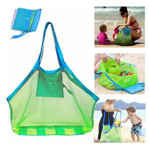 Mesh Strandtasche, Sandspielzeug Tasche,Netz Strandtasche, Strandtasche Strandspielzeug, Mesh Beach Bag,Tragbare Kinder Aufbewahrung Netz Tasche für Familie Urlaub