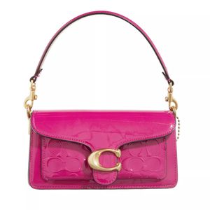 Coach Signature Patent Leather Tabby Shoulder Bag 20 B4/Magenta