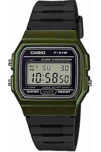 Armbanduhr CASIO Retro Vintage - F-91WM-3A Armbandfarbe: Schwarz LCD Zifferblatt Schwarz Unisex