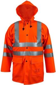 PROS Reflektierende Regenjacke 1101 R Jacke WASSERCHUTZJACKE Schutzbekleidung Wasserdicht Orange, 52