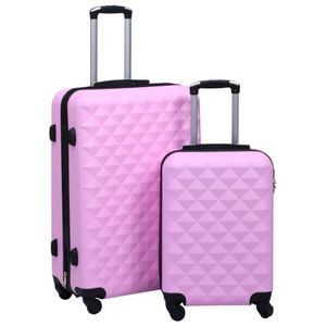 Cloris® Einzigartig - Hartschalen-Trolley-Set 2er-Set Rosa ABS Gewicht:7,2 - 55 x 36 x 22 cm
