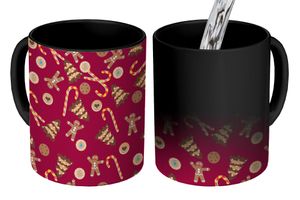 MuchoWow® Kouzelný pohár Vánoce - Perníčky - Vzory 350 ml Barva měnící se pohár Dárkový nápad - foto hrnek