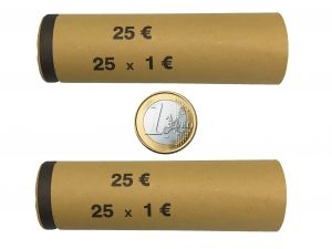 3708 Vorgefertigte Münzhülsen für 1 Euro Münzen ( 128 Stück )