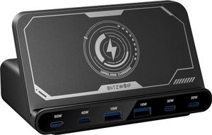 160W 6-Port USB PD Desktop Schnellladegerät 2 USB-A 4 USB-C PD3.0 QC4.0 AFC FCP SCP PPS PE mit 15W 10W 7.5W 5W Ladestation