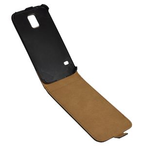 Handyhülle Tasche Flip Case U Samsung Galaxy S5 Mini Schwarz Klapp Cover Schutz Etui