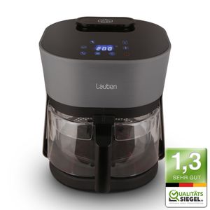 Lauben Glass&SteamAir® Fryer 4500BG, Heißluftfritteuse mit Glasfrittierkorb, 1300 W, 8 Programme, 4,5 Liter, Dampffunktion, 360° Heißluftzirkulation