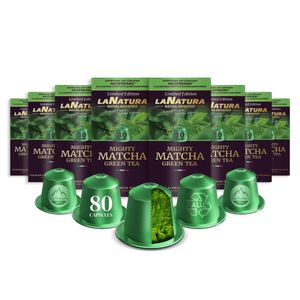 MATCHA Premium Teekapseln La Natura Lifestyle Mighty Matcha Tee 80 Teekapseln | Nespresso®*³ kompatible