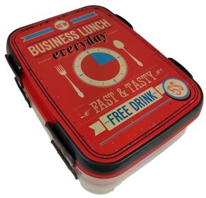Aufbewahrungsbehälter Partycontainer 2 Etagen mit Tragegriffen Transportbox Lunchbox rot