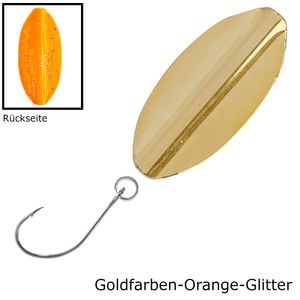 Balzer Metallica Inliner Spoon - Forellenspoon, Größe / Gewicht / Farbe:2.5cm / 1.9g / Goldfarben-Orange-Glitter
