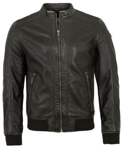 Gipsy - Herren Echtleder Lederjacke Blouson Lammnappa schwarz