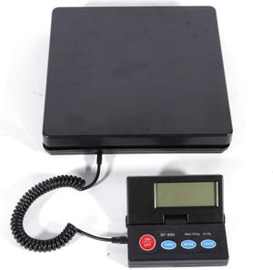 Elektronische Waage 50 kg Plattformwaage Präzisionswaage Paketwaage Küchenwaage Digitalwaage mit LCD-Display