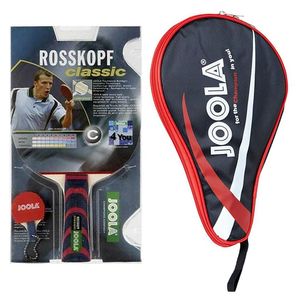 Joola Rosskopf Classic Tischtennisschläger + Tischtennihülle Pocket rot | Tischtennisset Set Tischtennis TT Tabletennis