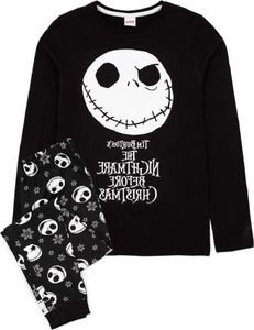 Nightmare Before Christmas - chlapecké pyžamo s dlouhými kalhotami NS7096 (158-164) (černá/bílá)