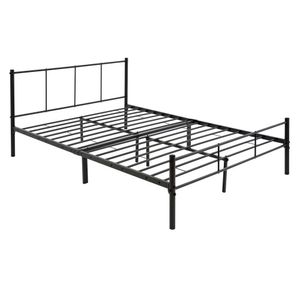 ML-Design Metallbett 200x160 cm, Schwarz, auf Stahlrahmen mit Kopfteil und Lattenrost, robust, Bett für Schlafzimmer, Erwachsene, Doppelbett Ehebett Jugendbett Gästebett