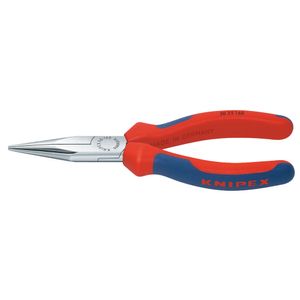 Langbeckzange L.190mm ohne Schneide gezahnt flach-runde Backen