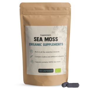Cupplement - Seemoos 60 Kapseln - Bio - 500 MG pro Kapsel - Superfood - Ergänzungsmittel - Kein Gel oder Irisches Moos - Seemoos- Vitamine - Mineralie
