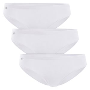 Celodoro Damen Basic Bikini Slip (3er Pack) Klassische Damen Unterhose - Weiß M