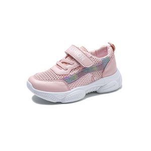 Mädchen Flache Laufschuhe Schockabsorbierende Sneaker Leichte Mesh Running Shoes School Rosa,Größe:EU 35.5-36