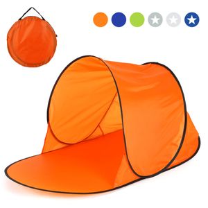 ["Strandzelt Pop Up Zelt Automatik Strandmuschel Sommer Meer Sonnenschutz Outdoor Wasserzelt 142 * 72 * 69cm, Orange"],