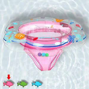 Baby Schwimmring Schwimmer mit Sicherheitssitz Doppel-Airbag Schwimmringe für Babyschwimmer Hilfe Kinder PVC Pool Schwimmer für 6+Monaten.Rosa