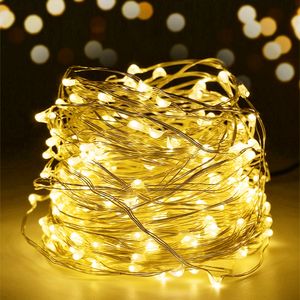 Salcar 10m 100 LED USB Lichterkette Innen Außen Wasserdicht LED Party Garten für Weihnachten Party Garten Halloween Hochzeit Deko, Warmweiß