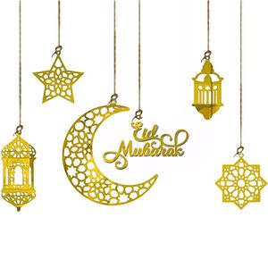 Eid Mubarak Anhänger Ornament, Sternmond Dekorationen, Ramadan Anhänger Für Die Heimdekoration