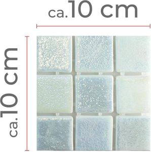 Muster von Glas Schwimmbad Pool Mosaik McNeal Weiß 38