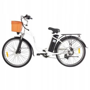 DYU EBike Elektrofahrrad,26 Zoll Fahrrad Elektro mit 6-Gang Shimano Kettenschaltung,12.5Ah 36V Abnehmbarer Akku,City Bike mit Korb für Erwachsene City