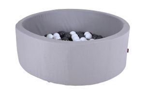 Bällebad soft "Grey" - 100 balls grey/white