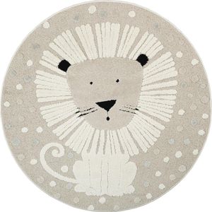Teppich Kinderzimmer Babyzimmer Löwe Beige Rund