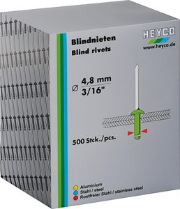 HEYCO Blindnieten 3,2 mm 500 Stück