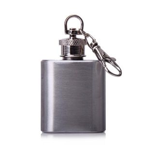 2er Pack Kleine 1oz Flasche Edelstahl, Mini Flachmann Schlüsselanhänger, Geschenk Für Whisky Liebhaber, Männer Oder Frauen