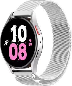 Strap-it Milanese Armband - Kompatibel mit Samsung Galaxy Watch 5 Armband 44mm Edelstahl Armband mit Magnetverschluss - Ersatzarmband - Hochwertiges Material - für Smartwatch 20mm Armband Silber