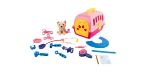Playtive Tierarzt-Spielset mit Transportbox und Plüschtier pink Kinder Spiel Set