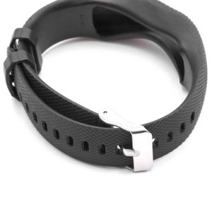 vhbw TPE Ersatz Armband kompatibel mit Garmin Vivofit 4 Fitnessuhr, Smartwatch - 24,5 cm schwarz